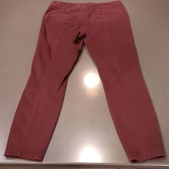 LOFT Burgundy Modern Skinny Ankle Pants - Picture 7 of 11